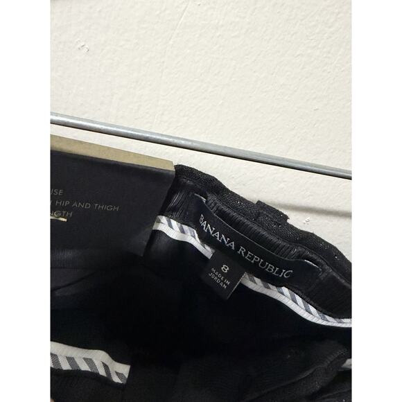 Banana Republic Straight Fit Avery Pant Black Gold Sparkle Size 8 New - Picture 4 of 5
